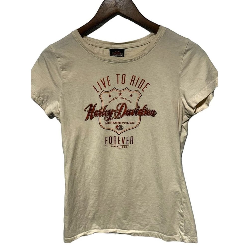 Harley-Davidson Cream Sturgis T-Shirt Size Medium